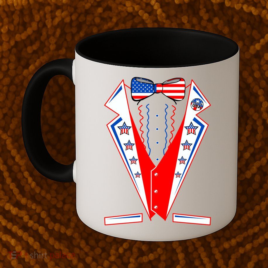 Independence Day USA Tuxedo Tux Mug