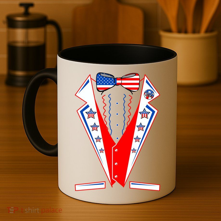 Independence Day USA Tuxedo Tux Mug