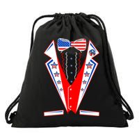 Independence Day USA Tuxedo Tux Drawstring Bag