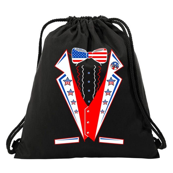 Independence Day USA Tuxedo Tux Drawstring Bag