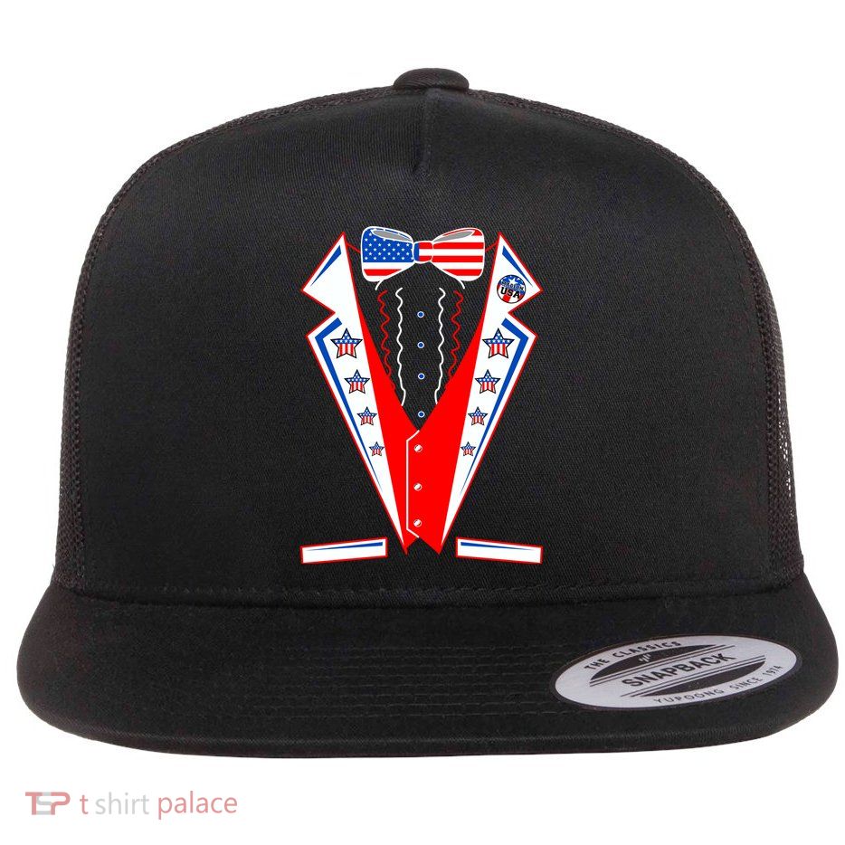 Independence Day USA Tuxedo Tux Flatbill Hat