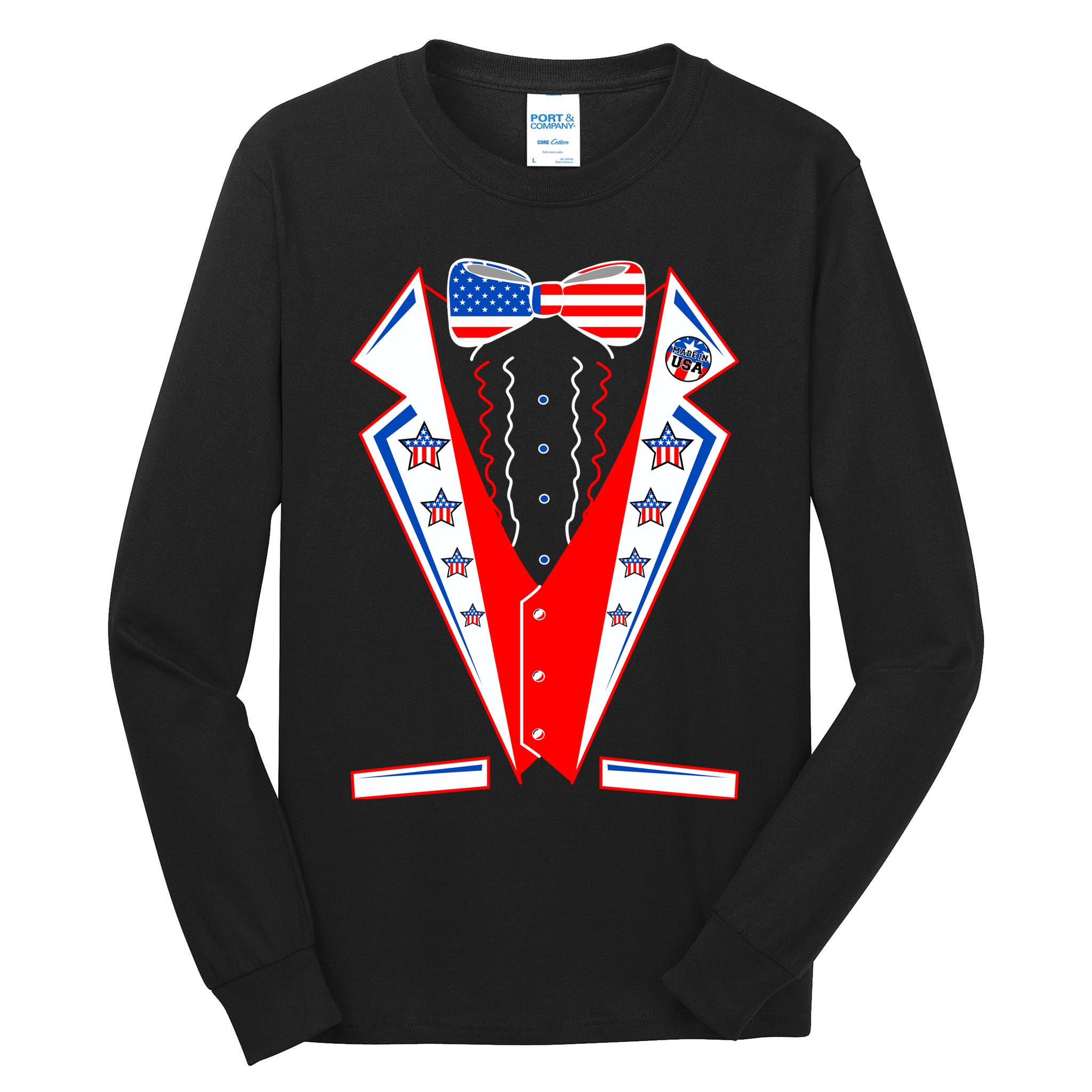 Independence Day USA Tuxedo Tux Tall Long Sleeve T-Shirt