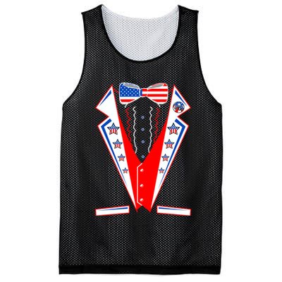 Independence Day USA Tuxedo Tux Mesh Reversible Basketball Jersey Tank