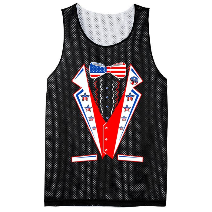 Independence Day USA Tuxedo Tux Mesh Reversible Basketball Jersey Tank