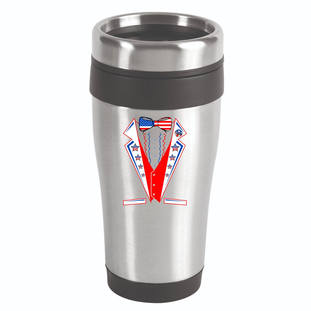 Independence Day USA Tuxedo Tux 16oz Travel Tumbler