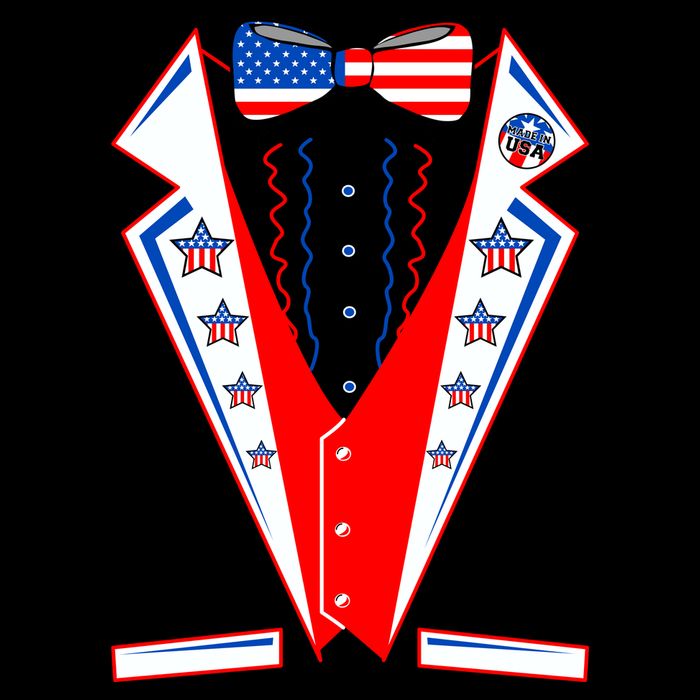 Independence Day USA Tuxedo Tux 16oz Travel Tumbler