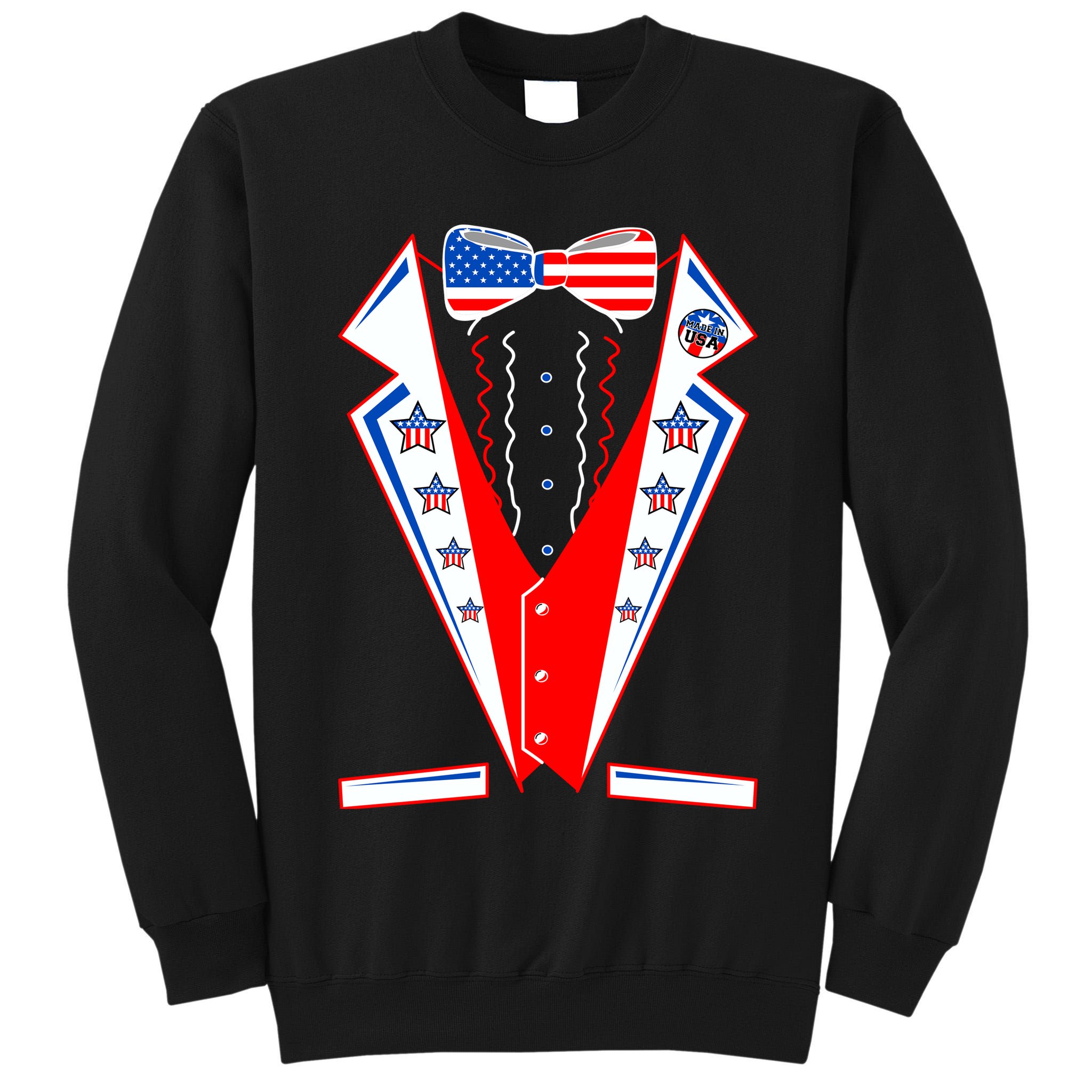 Independence Day USA Tuxedo Tux Tall Sweatshirt