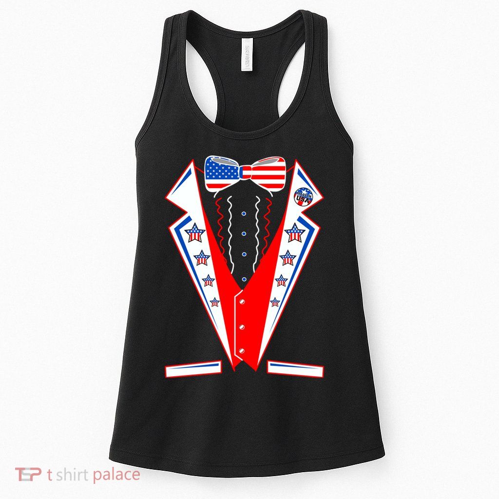 Independence Day USA Tuxedo Tux Womens Tank Top