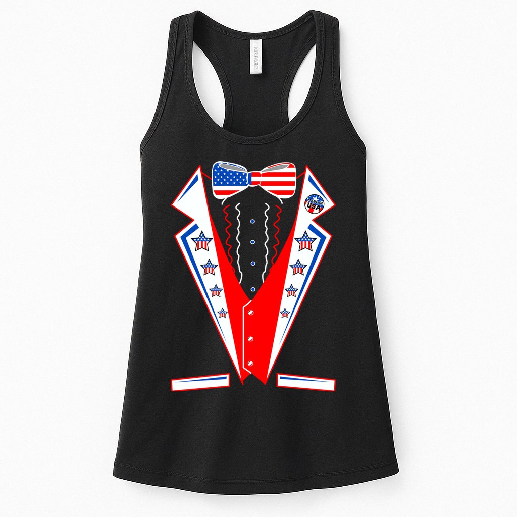 Independence Day USA Tuxedo Tux Womens Tank Top