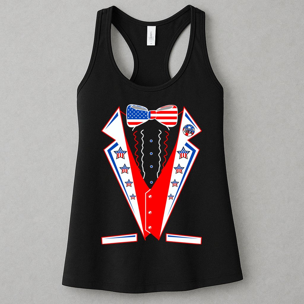 Independence Day USA Tuxedo Tux Womens Tank Top