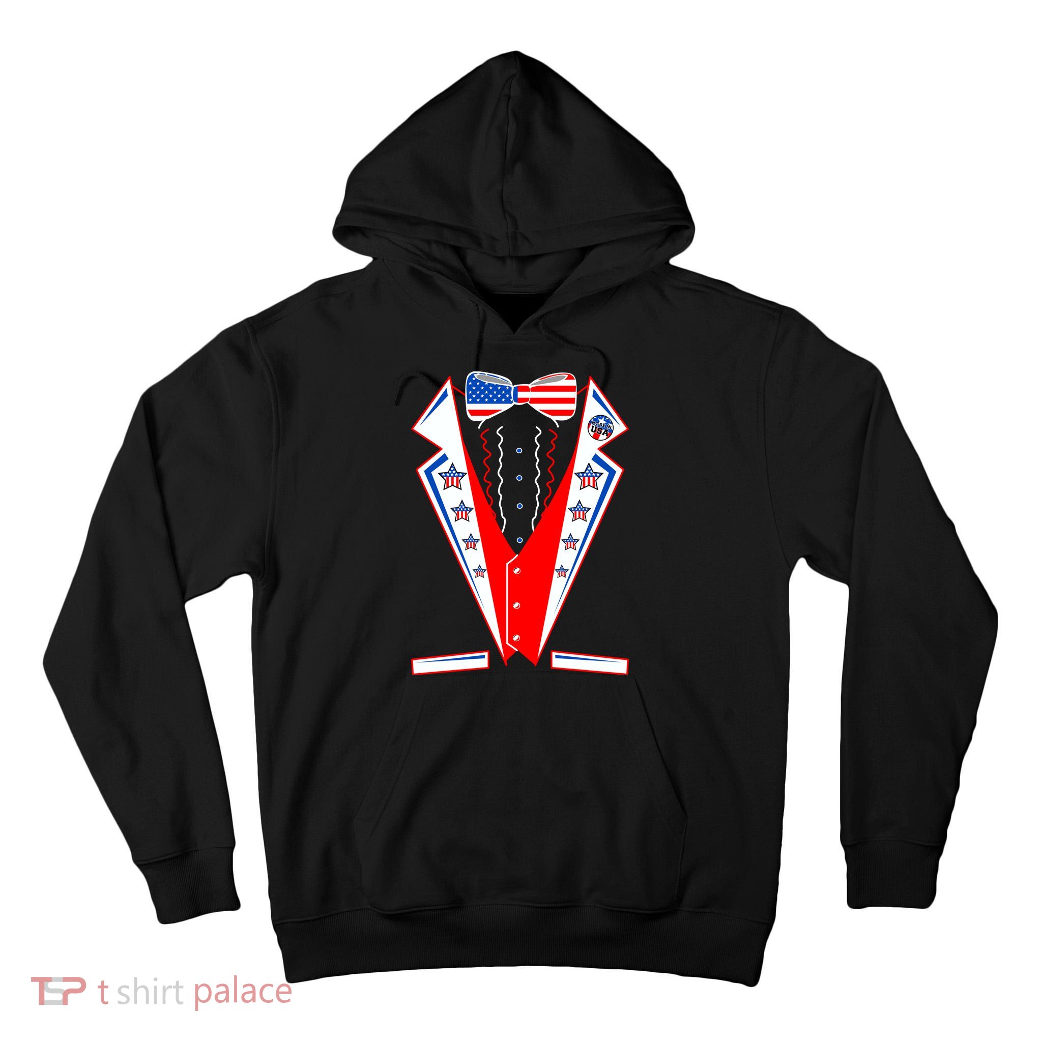 Independence Day USA Tuxedo Tux Tall Hoodie