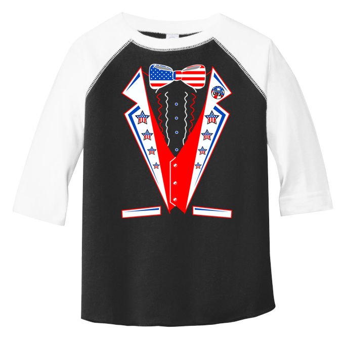 Independence Day USA Tuxedo Tux Toddler Fine Jersey T-Shirt