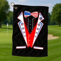 Independence Day USA Tuxedo Tux Golf Towel