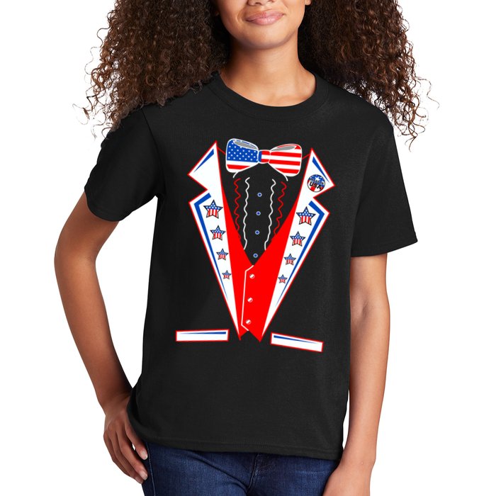 Independence Day USA Tuxedo Tux Kids T-Shirt