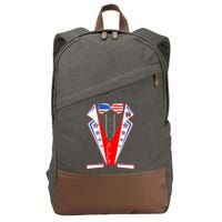 Independence Day USA Tuxedo Tux Cotton Canvas Backpack