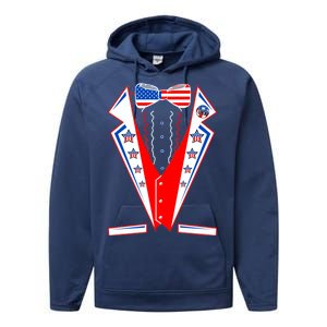 Independence Day USA Tuxedo Tux Performance Fleece Hoodie