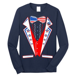 Independence Day USA Tuxedo Tux Long Sleeve Shirt