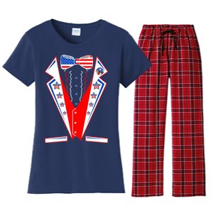 Independence Day USA Tuxedo Tux Women's Flannel Pajama Set