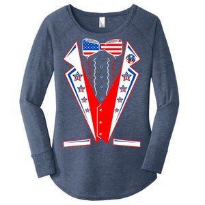 Independence Day USA Tuxedo Tux Women's Perfect Tri Tunic Long Sleeve Shirt