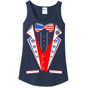 Independence Day USA Tuxedo Tux Ladies Essential Tank