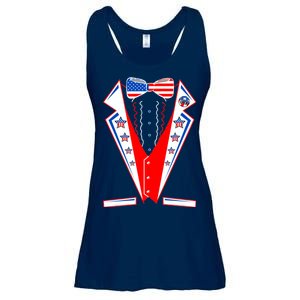 Independence Day USA Tuxedo Tux Ladies Essential Flowy Tank