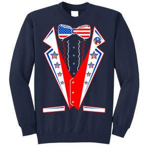 Independence Day USA Tuxedo Tux Tall Sweatshirt