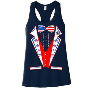 Independence Day USA Tuxedo Tux Women's Racerback Tank