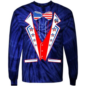 Independence Day USA Tuxedo Tux Tie-Dye Long Sleeve Shirt