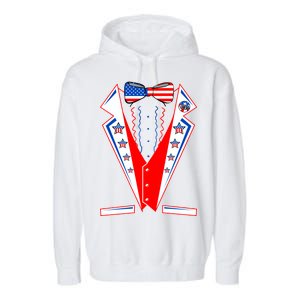 Independence Day USA Tuxedo Tux Garment-Dyed Fleece Hoodie