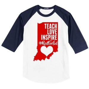 Indiana #Red For Ed  Baseball Sleeve Shirt