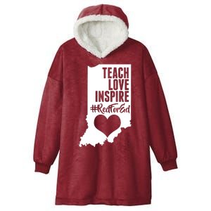 Indiana #Red For Ed  Hooded Wearable Blanket