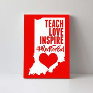 Indiana #Red For Ed  Canvas