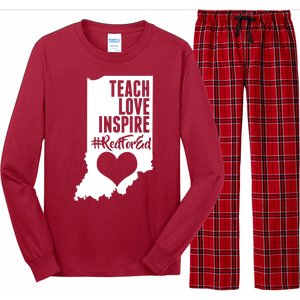 Indiana #Red For Ed  Long Sleeve Pajama Set