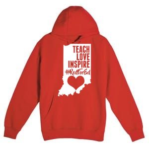 Indiana #Red For Ed  Premium Pullover Hoodie