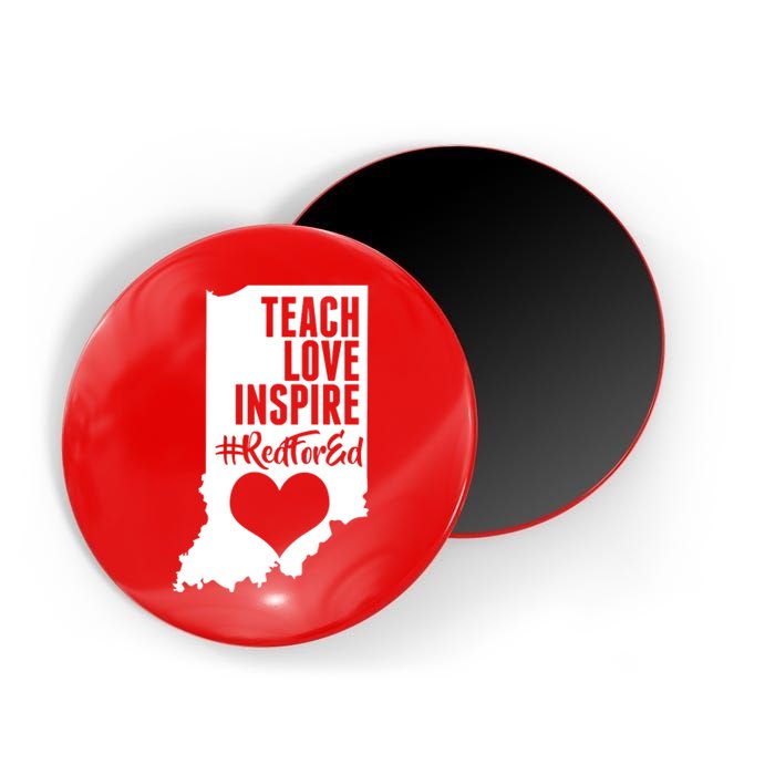 Indiana #Red For Ed  Magnet