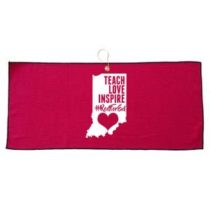 Indiana #Red For Ed  Large Microfiber Waffle Golf Towel