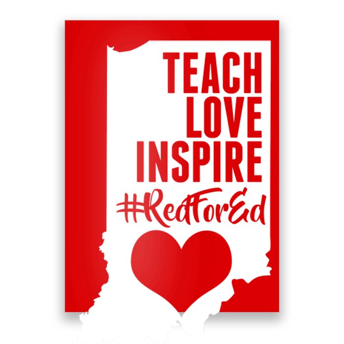 Indiana #Red For Ed  Poster