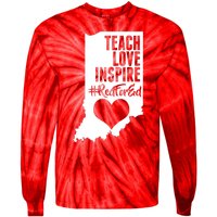 Indiana #Red For Ed  Tie-Dye Long Sleeve Shirt