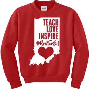 Indiana #Red For Ed  Kids Sweatshirt