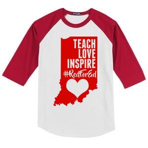 Indiana #Red For Ed  Kids Colorblock Raglan Jersey