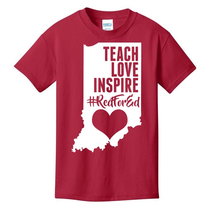 Indiana #Red For Ed  Kids T-Shirt