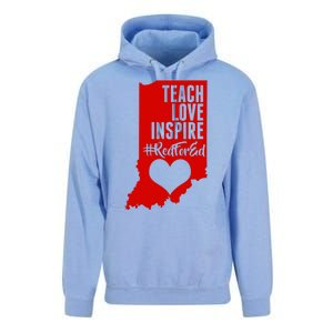 Indiana #Red For Ed  Unisex Surf Hoodie