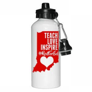 Indiana #Red For Ed  Aluminum Water Bottle