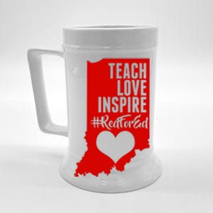 Indiana #Red For Ed  Beer Stein