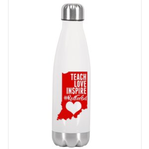 Indiana #Red For Ed  Stainless Steel Insulated Water Bottle