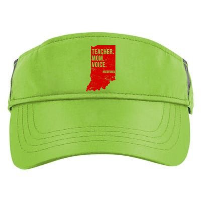 Indiana Teachers Red For Ed Mom Voice Adult Drive Performance Visor