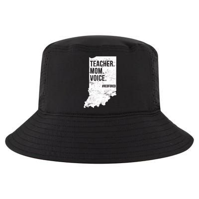 Indiana Teachers Red For Ed Mom Voice Cool Comfort Performance Bucket Hat