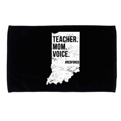 Indiana Teachers Red For Ed Mom Voice Microfiber Hand Towel