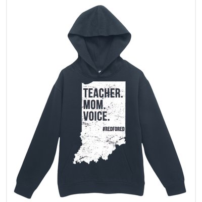 Indiana Teachers Red For Ed Mom Voice Urban Pullover Hoodie