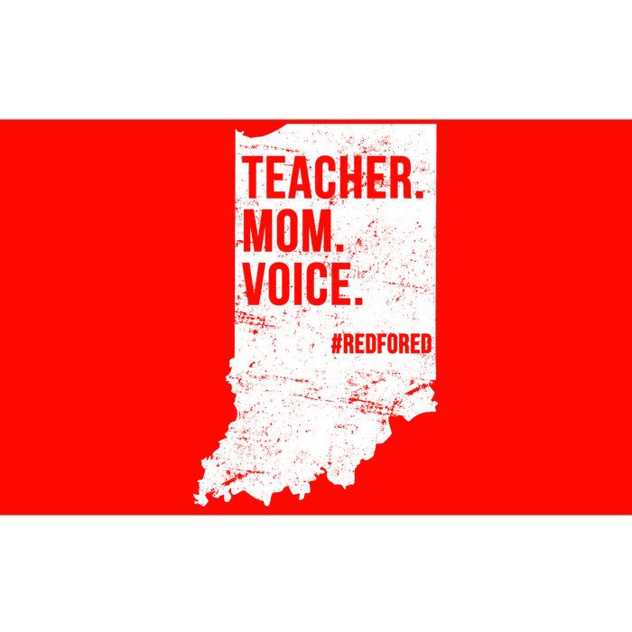 Indiana Teachers Red For Ed Mom Voice Bumper Sticker